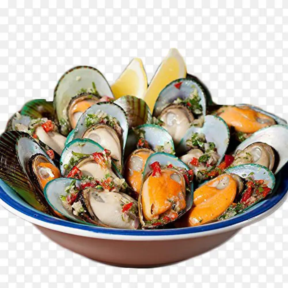 Whole Shell Mussels (Pre-Cooked) | Plump & Sweet Seafood | Frozen Ready-to-Heat | Great for Steaming, Pasta & Soups