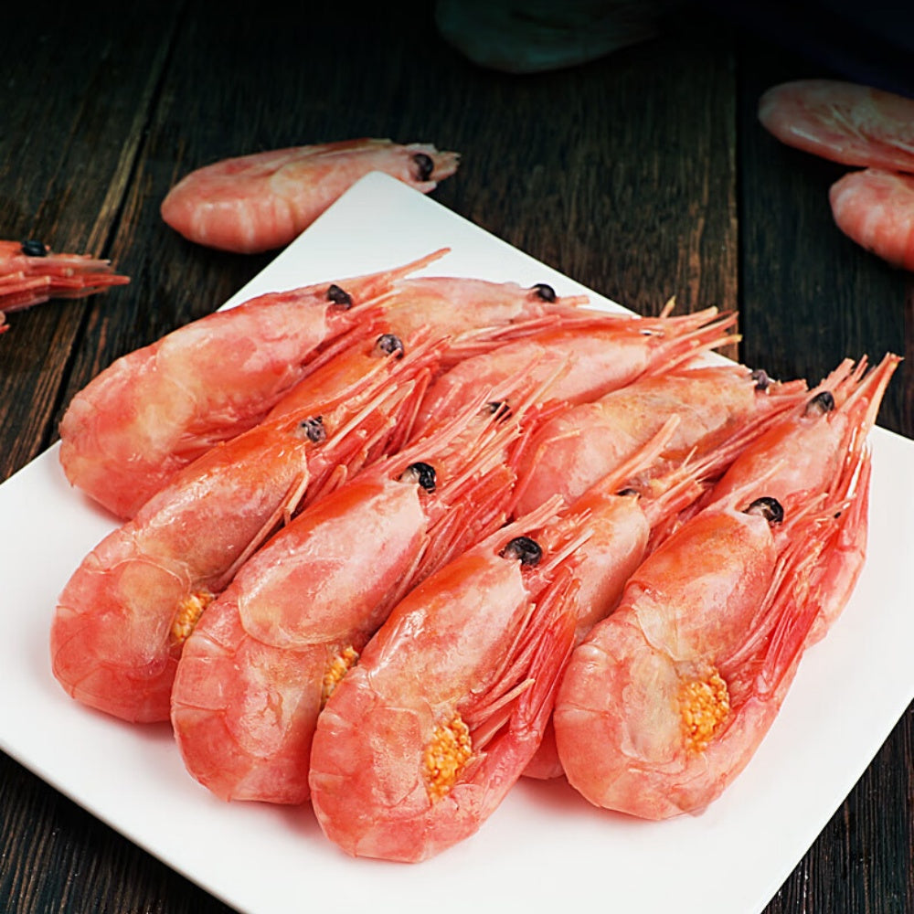 20LB Frozen Whole Head-On Shell-On Red Shrimp — Sweet, Firm Texture & Rich Roe, Perfect for Boiling, Grilling, Garlic Butter, Hot Pot (Bulk Pack)