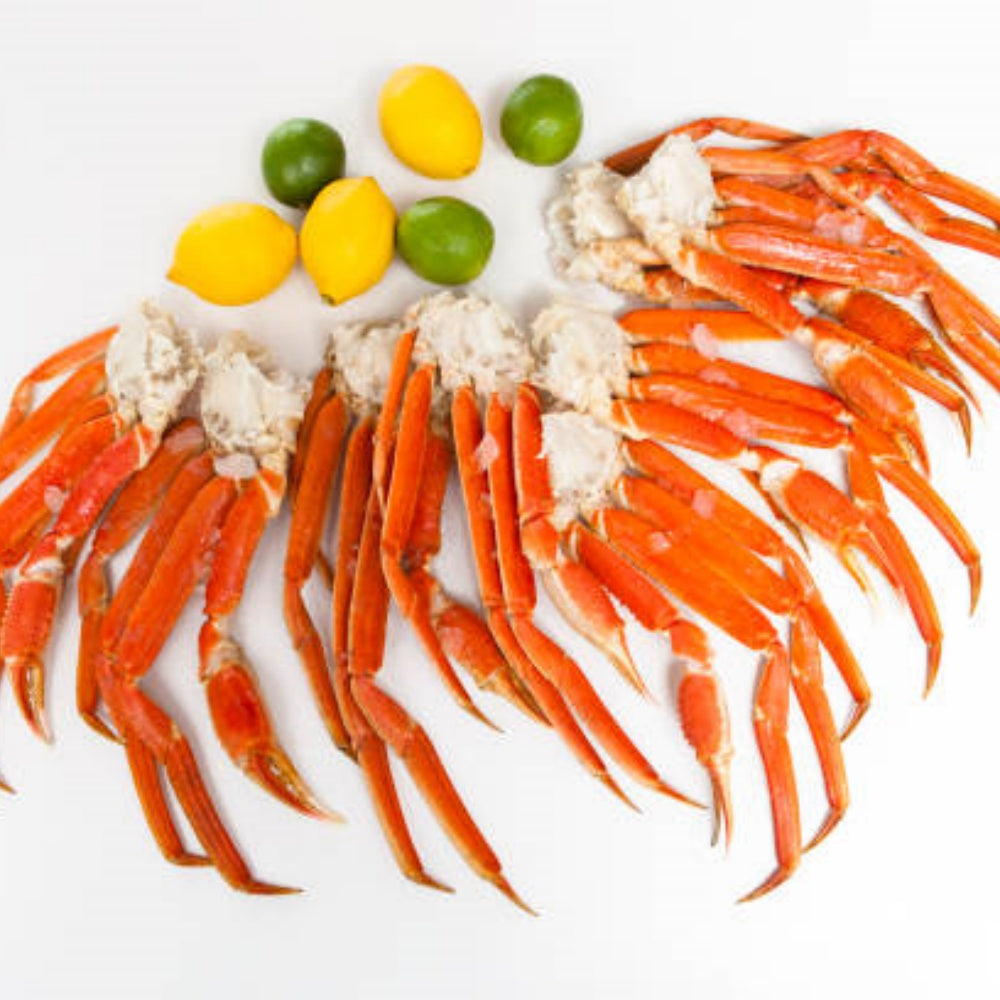 Cooked & Frozen Snow Crab Legs — Sweet, Tender, Meaty Crab Clusters | Ready to Heat & Serve for Hot Pot, Steaming, Baking (3LB/5LB/10LB Options)